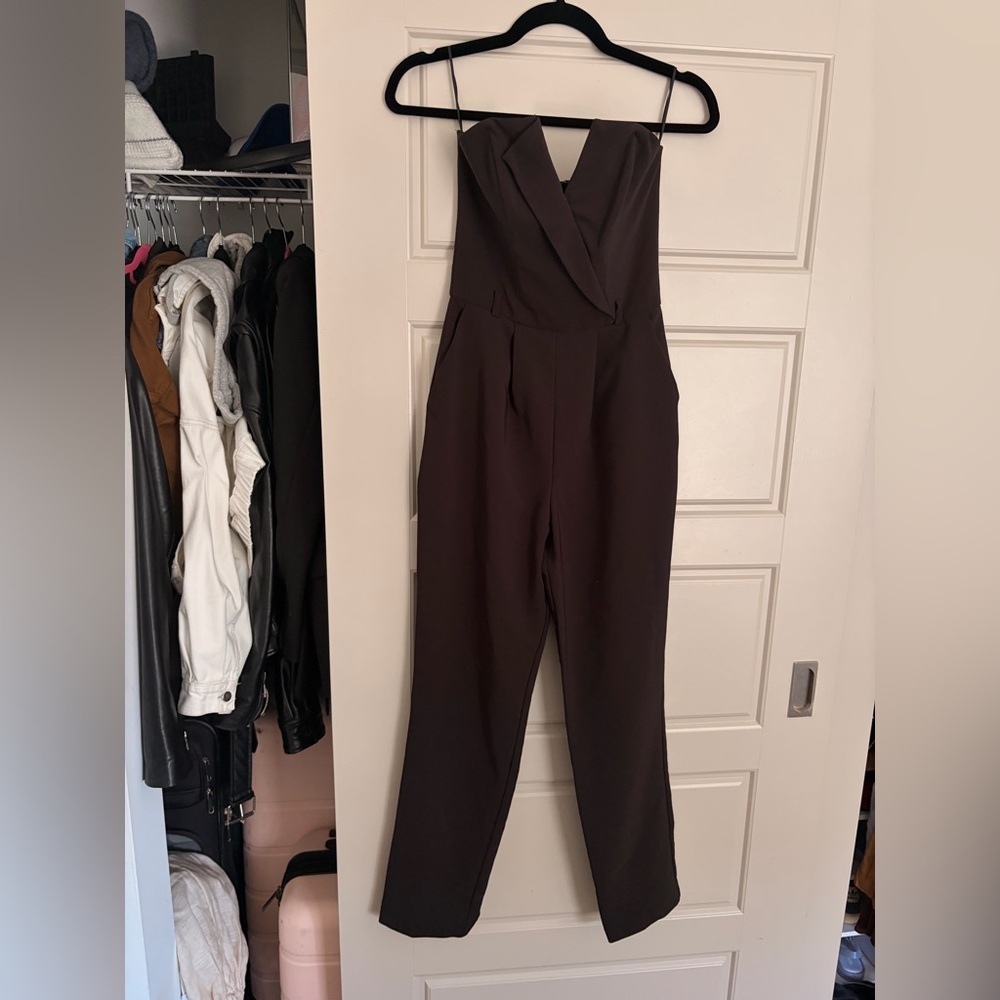 Miss Selfridge Black Sleeveless Jumpsuit